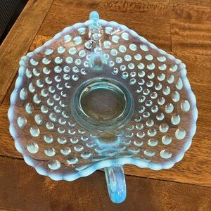 Elegant Blue hobnail glass